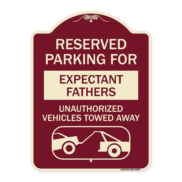 Reserved Parking for Expectant Fathers Unauthorized Vehicles Towed Away, A-DES-BU-1824-23107